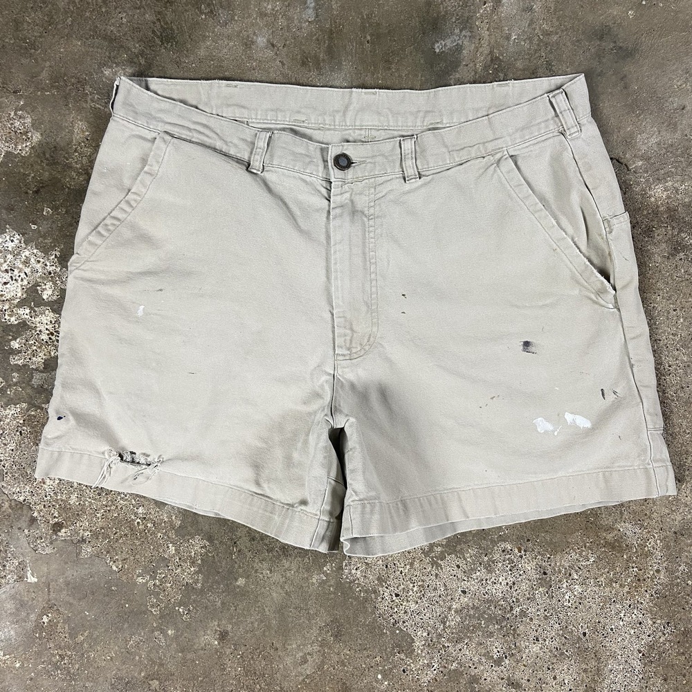 Patagonia Men's Chino Work Shorts Size 36 Beige Canvas Utility Outdoorwear